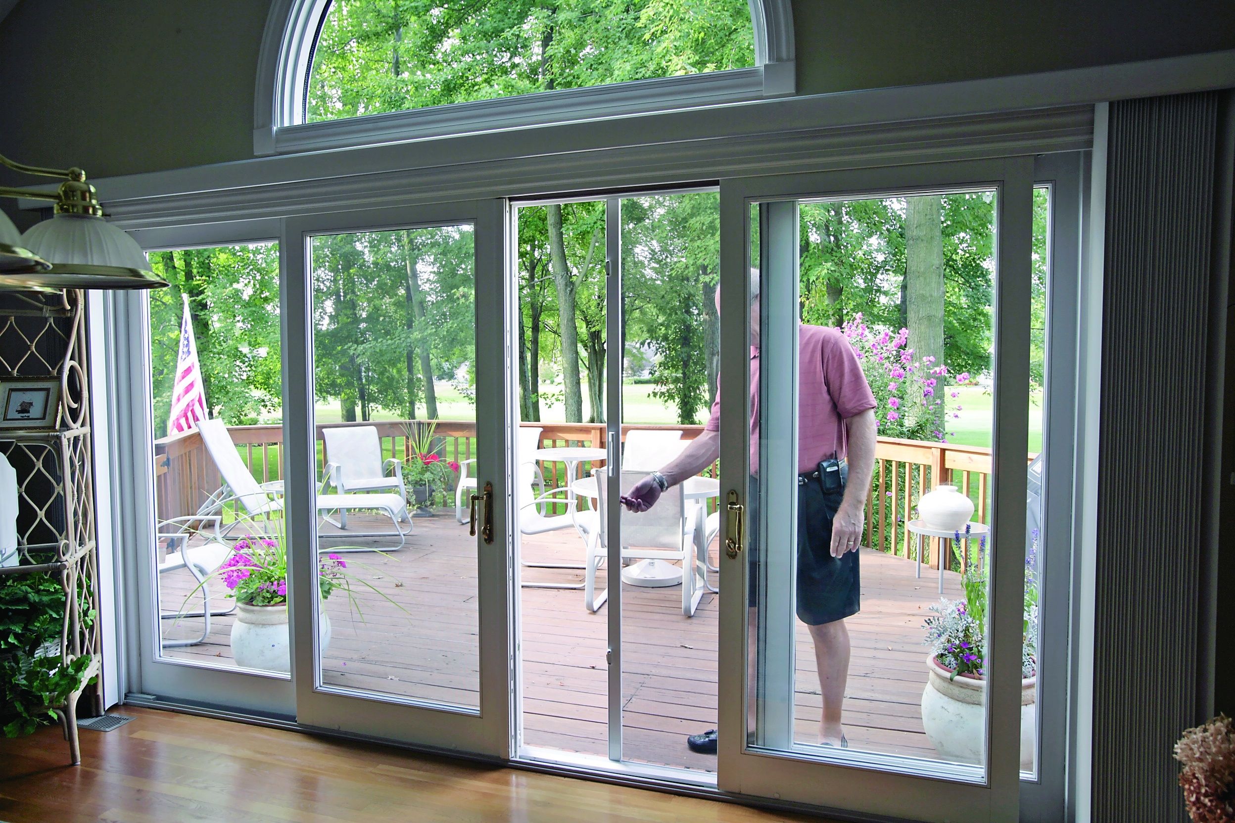 Double sliding patio doors