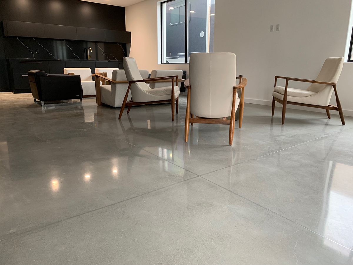 Residential polished concrete floors