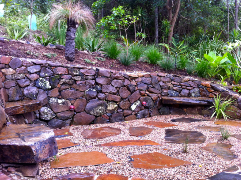 Large garden rocks in Byron Bay