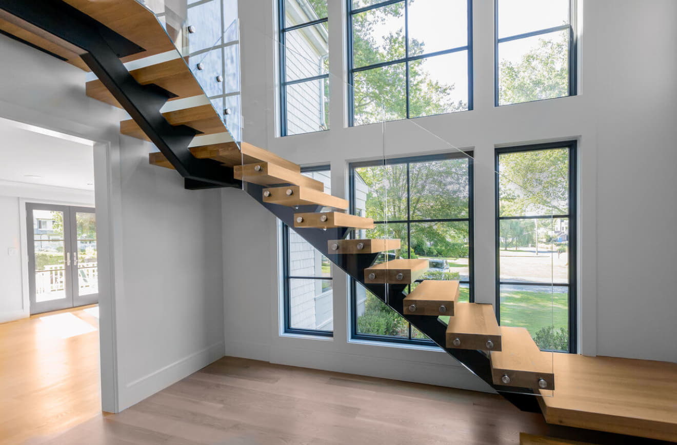 glass stair railings